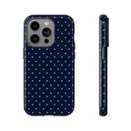Navy Gold Dot