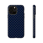 Navy Gold Dot