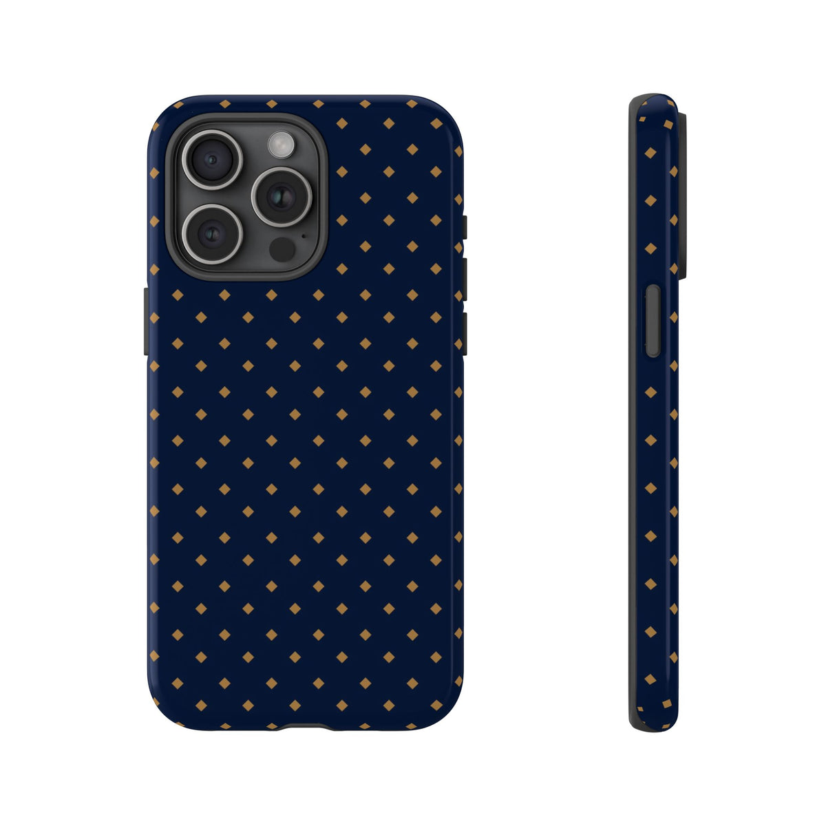 Navy Gold Dot