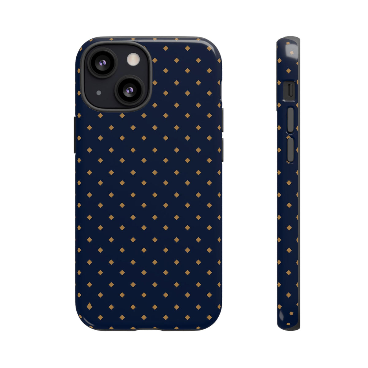 Navy Gold Dot
