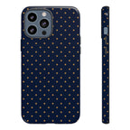 Navy Gold Dot